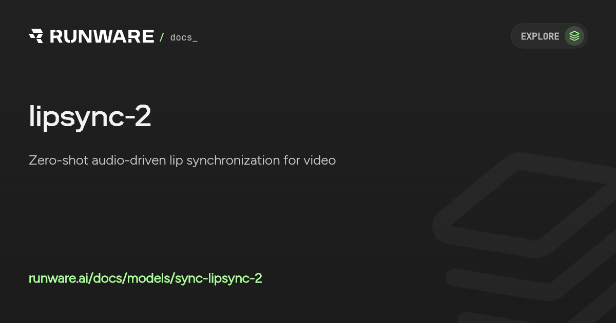 lipsync-2 API | Runware Docs