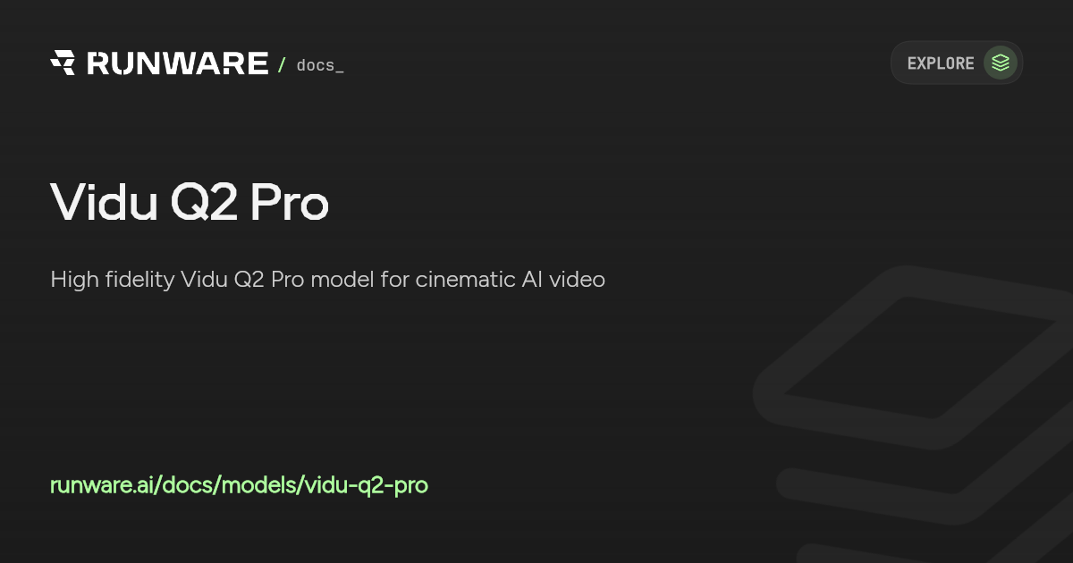 Vidu Q2 Pro API | Runware Docs
