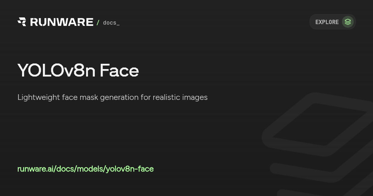 YOLOv8n Face API | Runware Docs