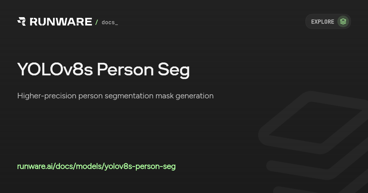 YOLOv8s Person Seg API Examples | Runware Docs