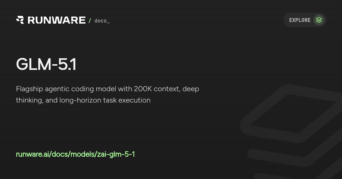GLM-5.1 API Examples | Runware Docs