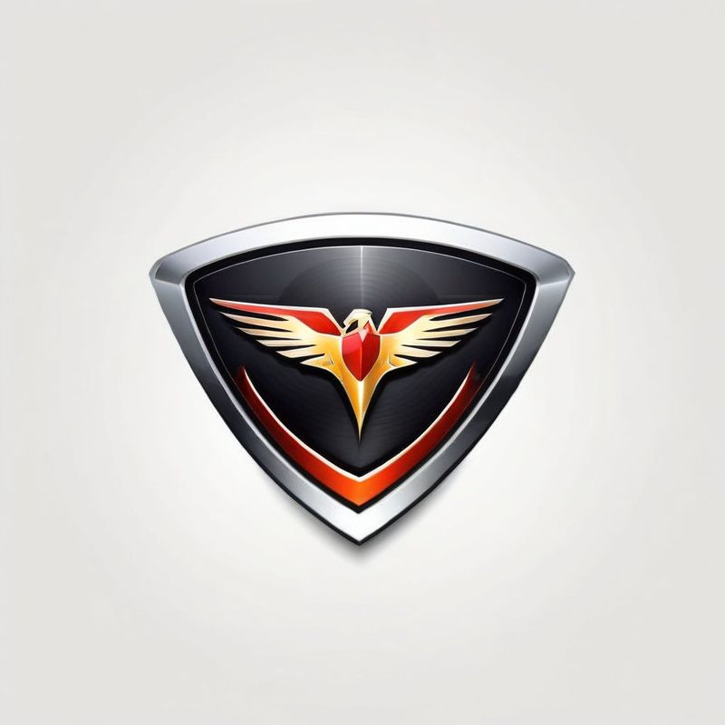 A supercar rendered as a stylized logo