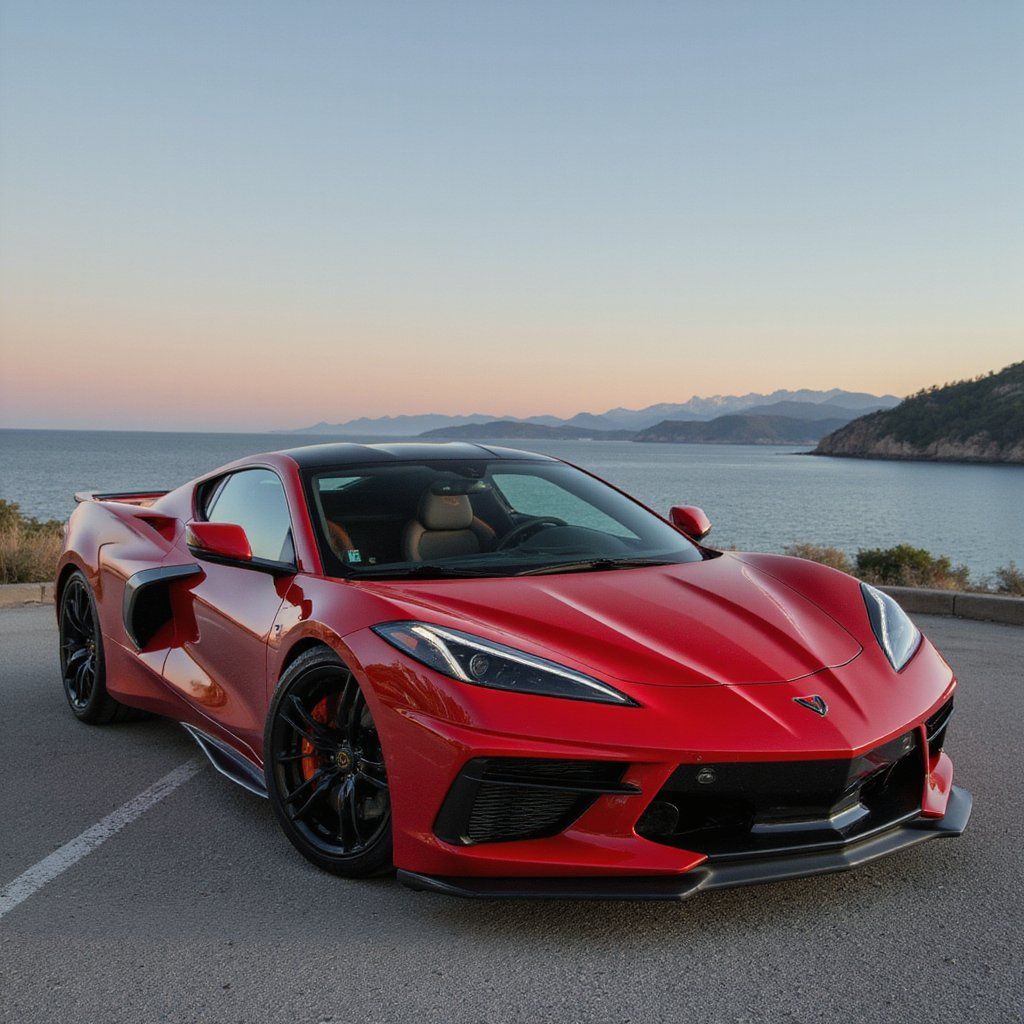 A photorealistic supercar without any LoRA applied