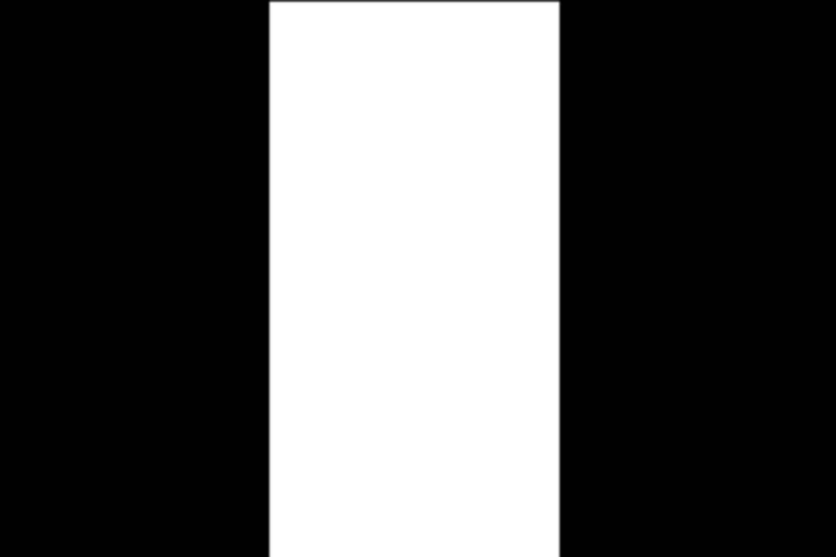 A black frame with a white silhouette following the woman's outline