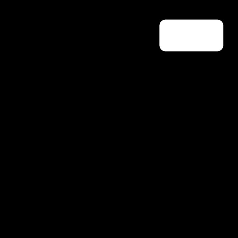 A black frame with a white rounded rectangle over the sticker position