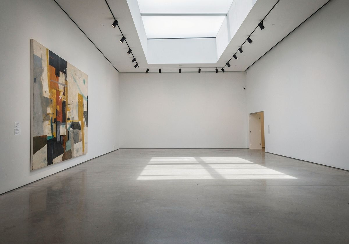 Museum gallery with visitors removed