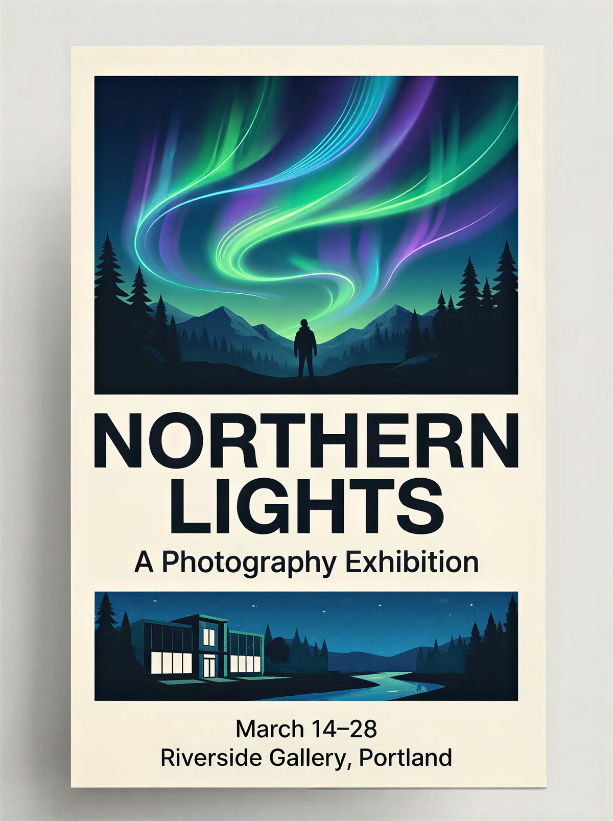 The same poster, sharp, with clean display type and readable date and venue lines