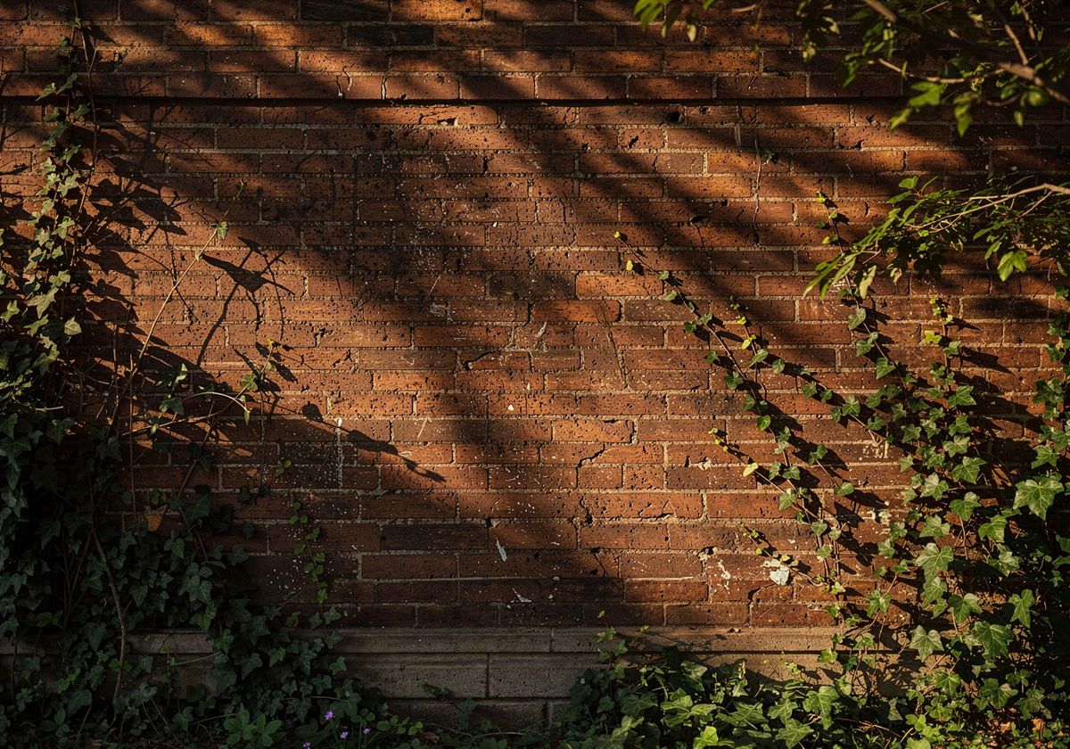 Brick wall with sign removed
