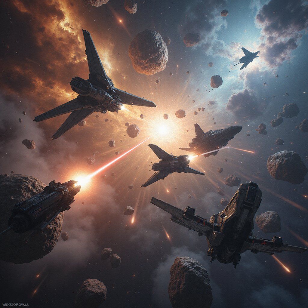 Sci-fi space battle, seed variation 5