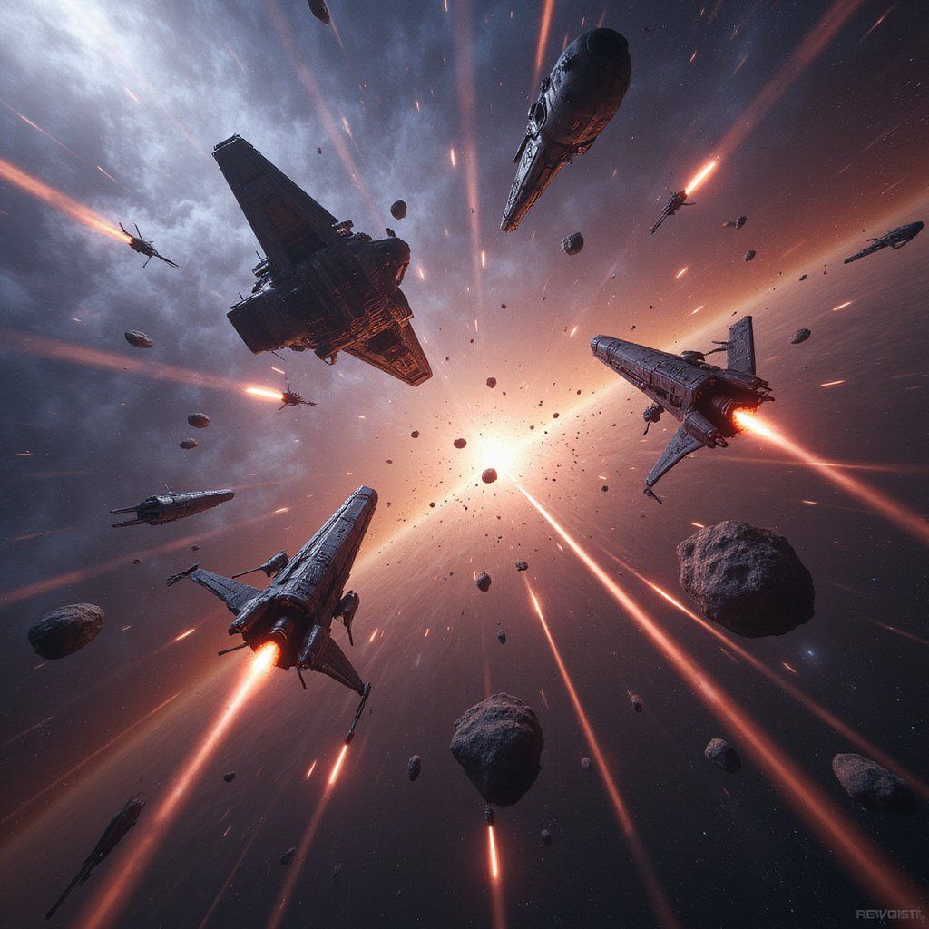 Sci-fi space battle, seed variation 8